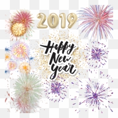 Happynewyear 2019 Fireworks Newyear - New Year Wallpaper 2020 Emoji,New Year's Emoji