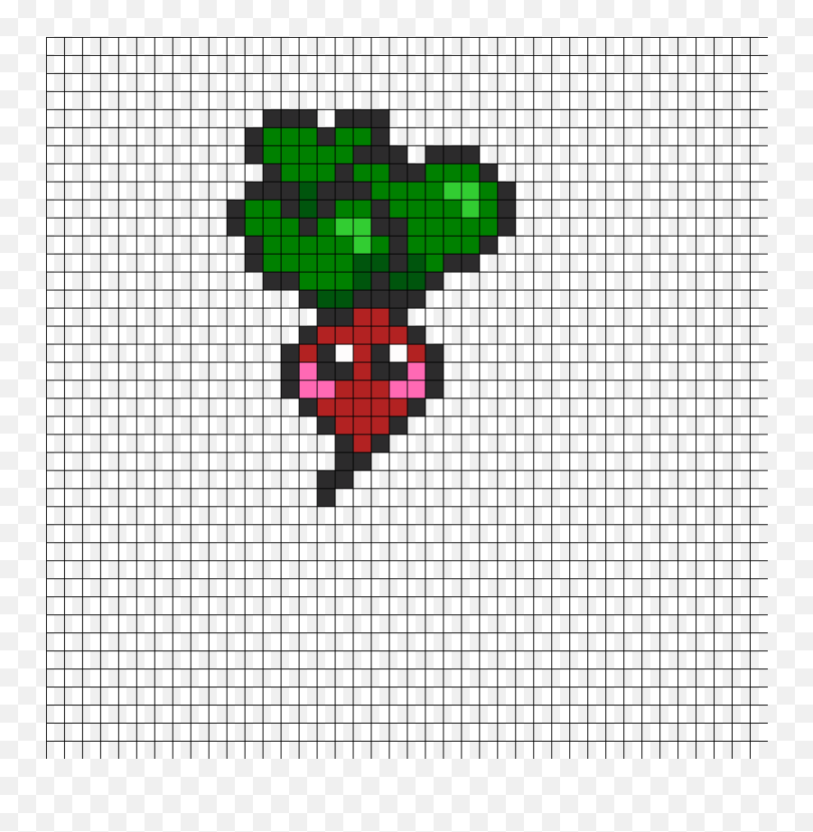 Kandi Patterns Part Of My Kawaii Veggie - Lightning Mcqueen Pixel Art Emoji,Radish Emoji
