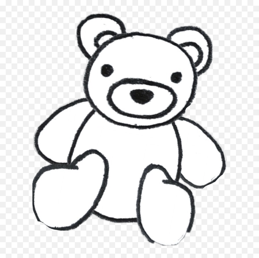 Teddybear Teddy Bear White Black - Teddy Bear Emoji,Bear Black And White Emoji