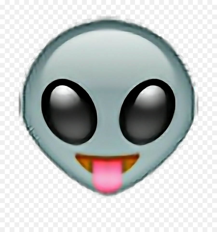 Alien Emoji Aesthetic Sticker Gray Pink Black Brown - Emojis Png,Emoji Alien