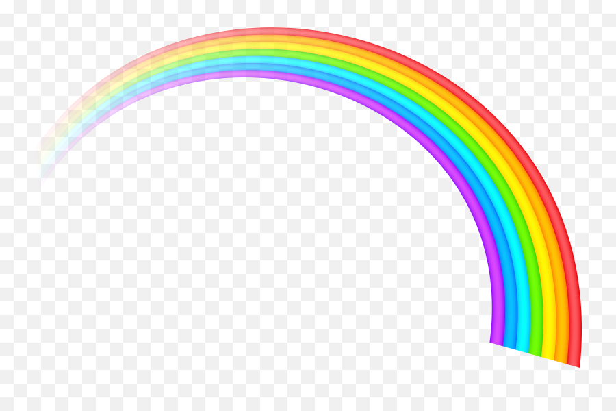 Rainbow Transparent Clipart Picture - Transparent Background Rainbow Png Emoji,Rainbow Emoji Png