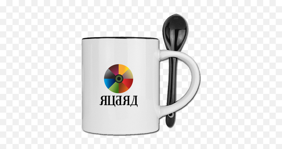 Sublimation Mug - Black Patch Sublimation Mug Manufacturer Serveware Emoji,Spoon Emoji