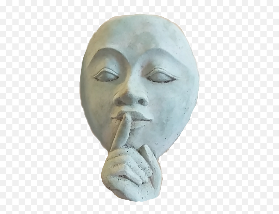 Face Stone Statue Shhh Woman Man - Artifact Emoji,Stone Face Emoji
