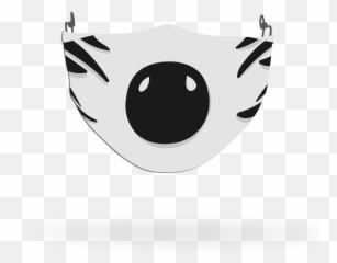 Kids Zebra Face Covering Print - Dot Emoji