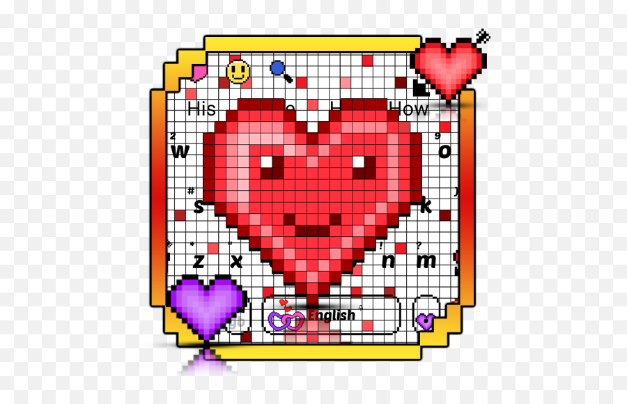 Smiley Pixel Heart Keyboard Theme - Apps En Google Play Girly Emoji,Emoji Keyboard For Samsung Galaxy S6