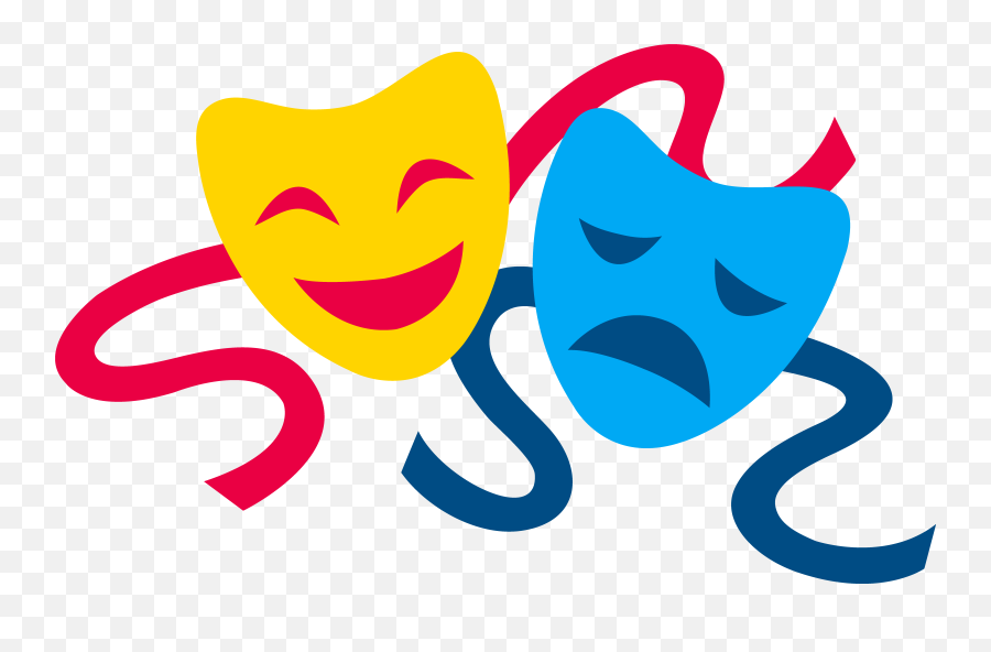 Comedy Mask Clipart - Clip Art Musical Theatre Emoji,Theatre Emoji