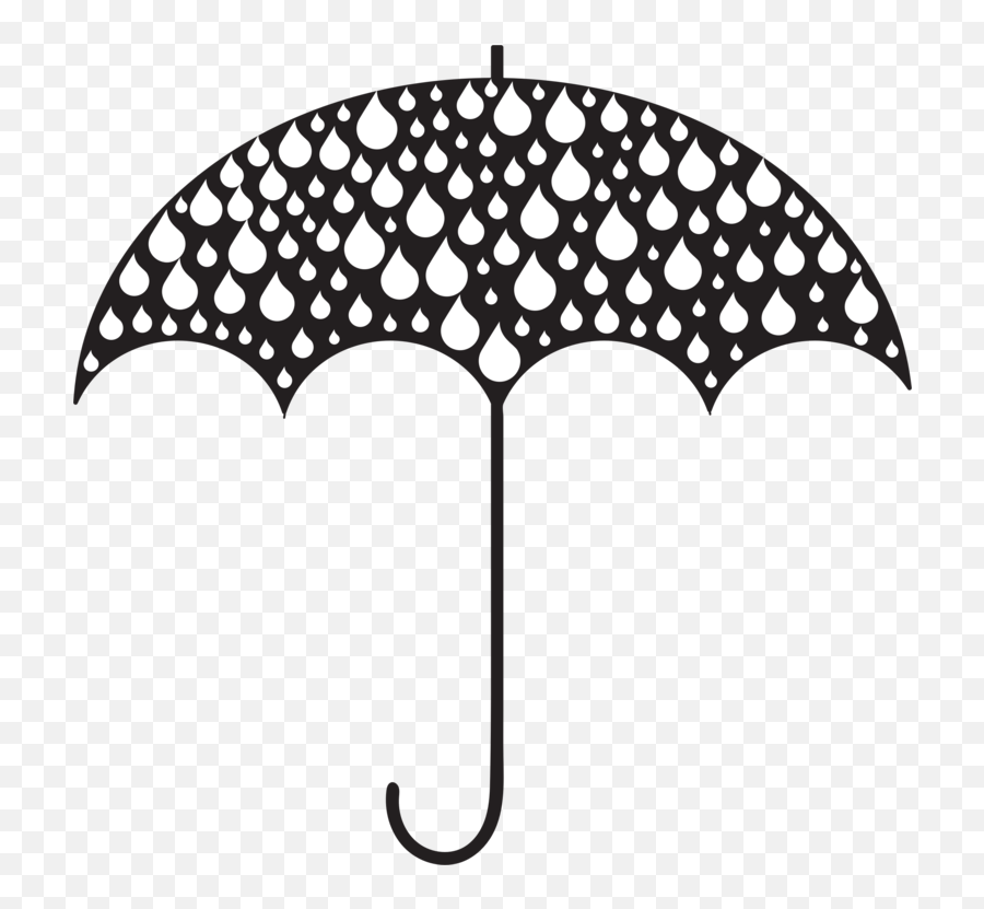 Umbrella Rain Clipart Black - Raindrop Clip Art Umbrella Emoji,Umbrella And Sun Emoji