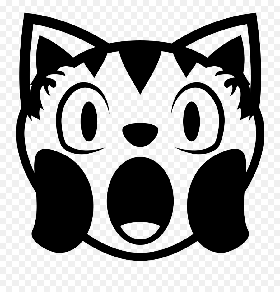 Emojione Bw 1f640 - Clip Art Emoji,Black Cat Emoji