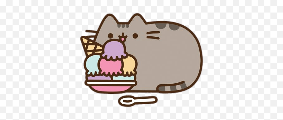 Png Pusheen - Pusheen Cat Kawaii Emoji,Ice Cream Emojis