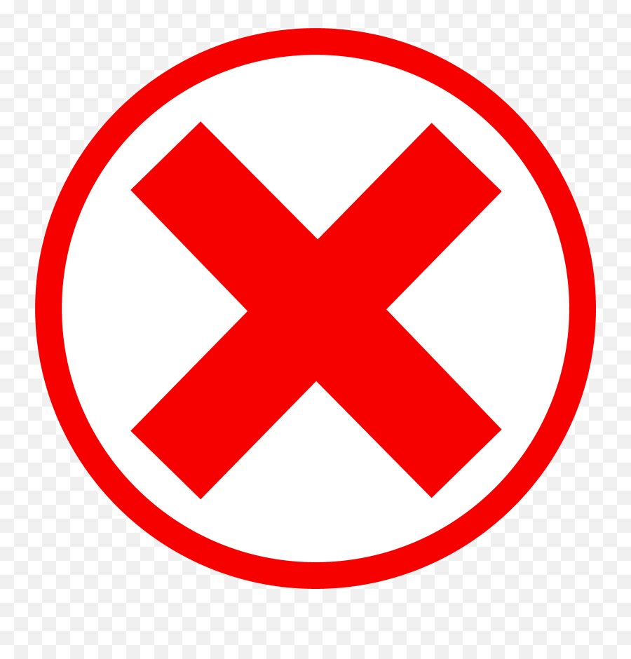 Circle X Mark Clipart - Circle Check Mark Clip Art Emoji,X Symbol Emoji
