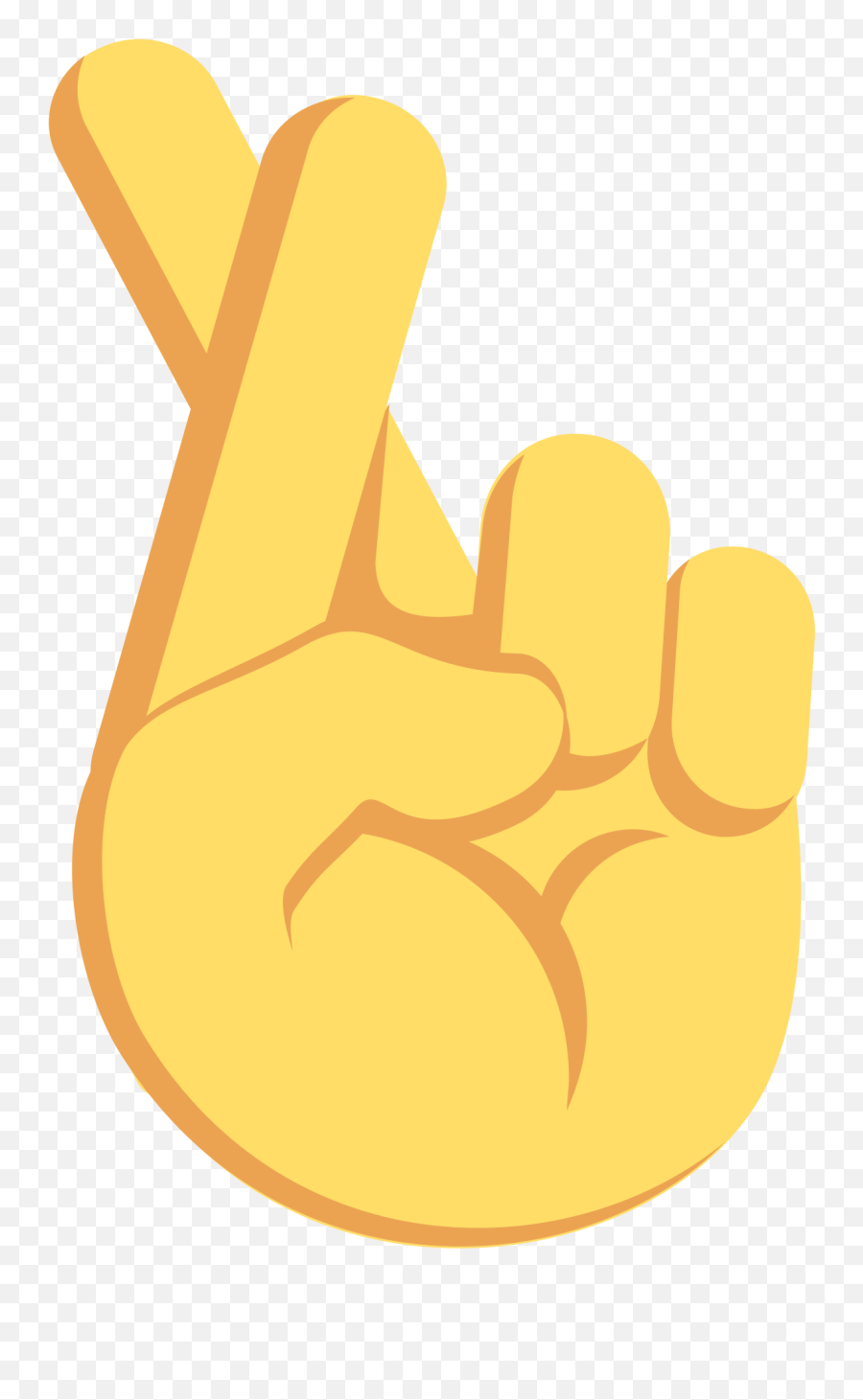 Thumb Clipart Middle Emoji Thumb Middle Emoji Transparent - Fingers Crossed Emoji Vector,Crossing Fingers Emoji