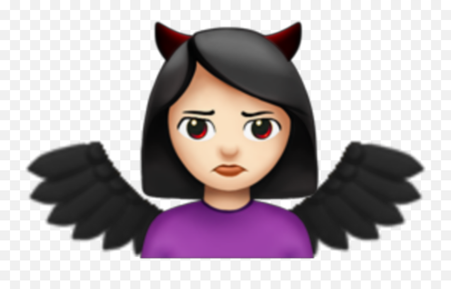 Emoji Aesthetic Grunge Edgy Trippy Rot Devil Demon Girl - Cartoon,Girl Emoji