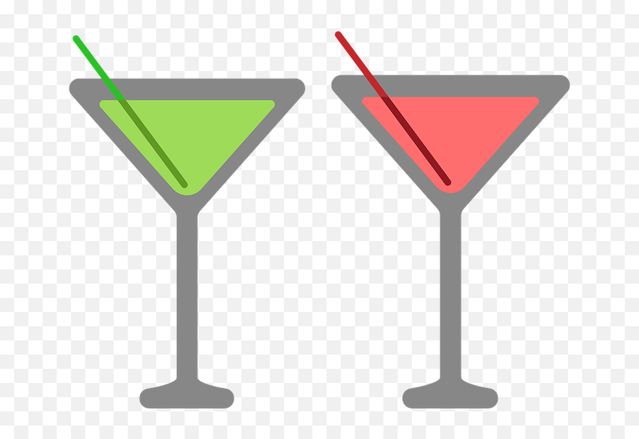Alcoholic Cocktail Alcohol - Alcoholic Drink Emoji,Martini Glass And Party Emoji