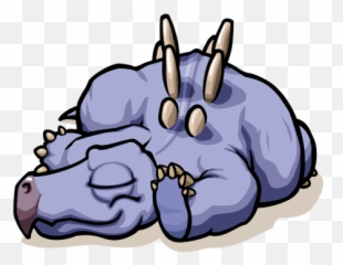 Dino Para Dormir - Sleeping Dinosaur Cartoon Transparent Emoji,Emoticones Para Wasap Gratis