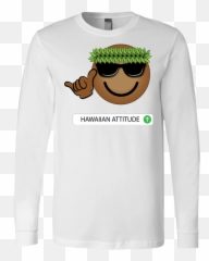 Hawaiian Attitude Long Sleeve Emoji Design,Acorn Emoji