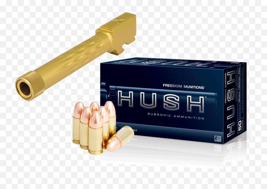 Shhh Bundle - Faxon Glock Barrel And 100rds Hush 9mm Bullet Parabellum Emoji,Hush Emoji