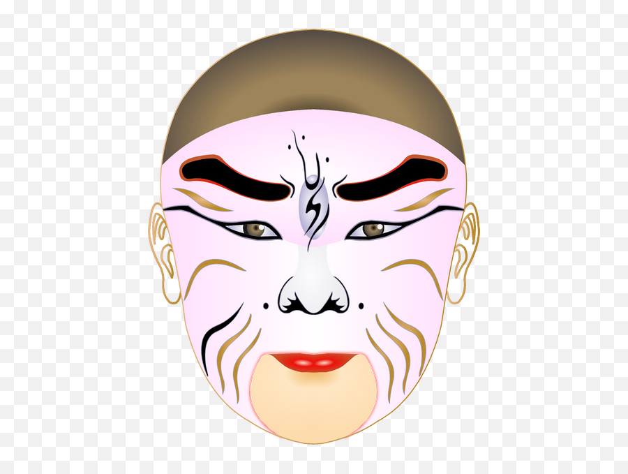 Face Person Mask Painted Makeup Transparent Png Images - Cao Cao Chinese Opera Mask Emoji,Emoji Makeup