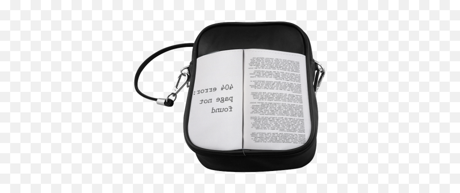 Funny Book Error 404 Page Not Found Geek Sling Bag Model 1627 Id D86870 - Handbag Emoji,Black Emoji Book Bag