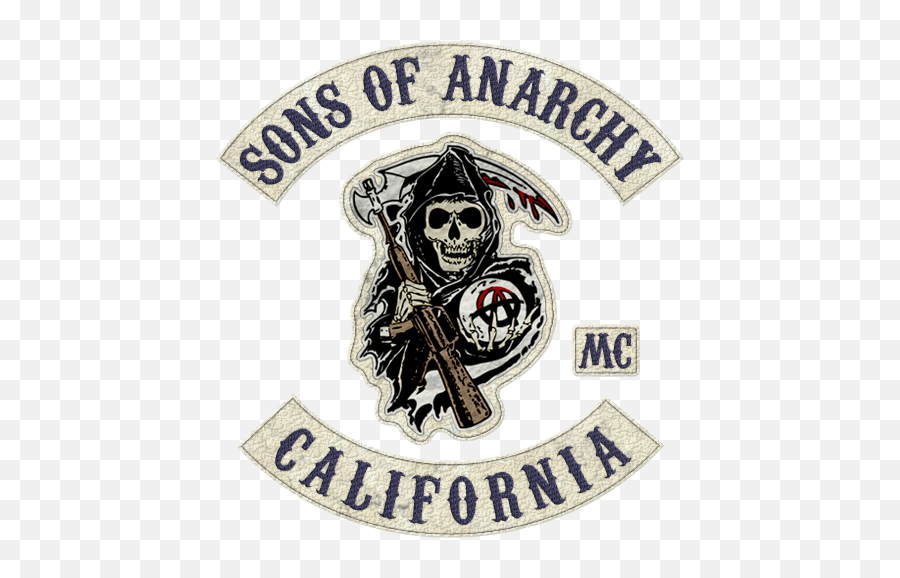 Sons Of Anarchy California Patch - Sons Of Anarchy Patch Png Emoji,Anarchy Symbol Emoji