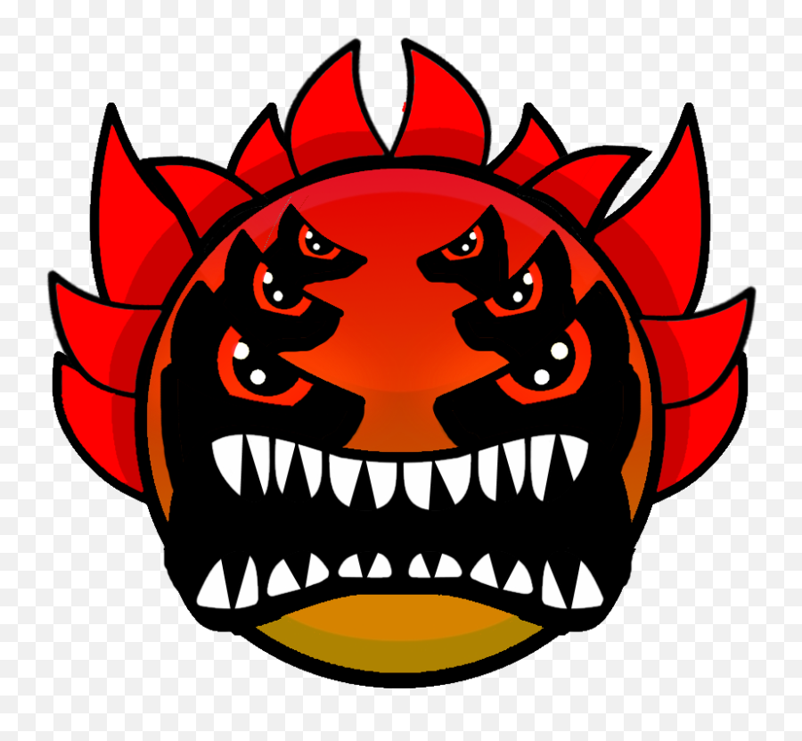 Download Geometry Dash Extreme Demon Face Hd Png Download - Rotterdam Cervecería Emoji,Demon Face Emoji