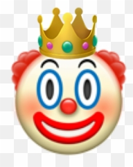 apple emoji clown sad mad ugly Sticker by lmaogirly - Transparent Background Apple Clown Emoji