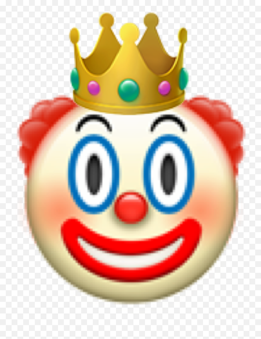 Apple Emoji Clown Sad Mad Ugly Sticker By Lmaogirly - Transparent Background Apple Clown Emoji,Mad Emoji Png