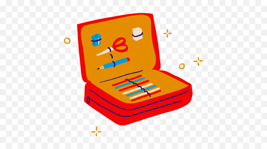 School Pencil Case Flat - Estojo Escolar Desenho Png Emoji,Emoji Pencil Case