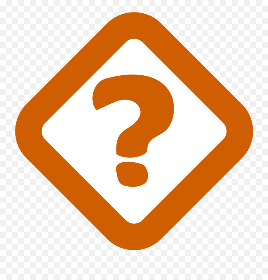 Question Box Clipart - Transparent Icon Orange Question Mark Emoji,Question Mark In A Box Emoji