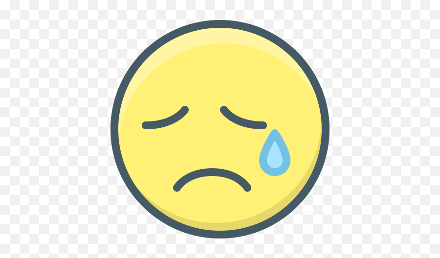 Cry Emoji Face Sad Sadness Icon - Transparent Background Healthy Lifestyle Icon Png,Sadness Emoji