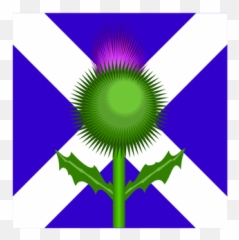 Scottish Thistle And Flag Vector Image - Scotland Emoji