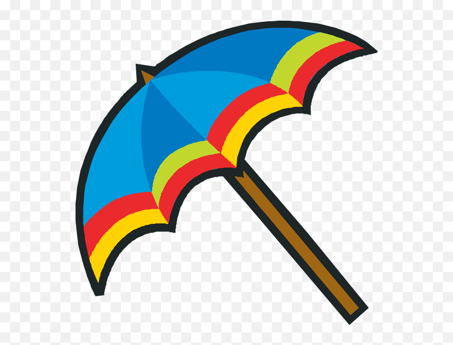 Blue Umbrella Clipart Free Clipart - Cute Beach Umbrella Clipart Emoji,Umbrella And Sun Emoji