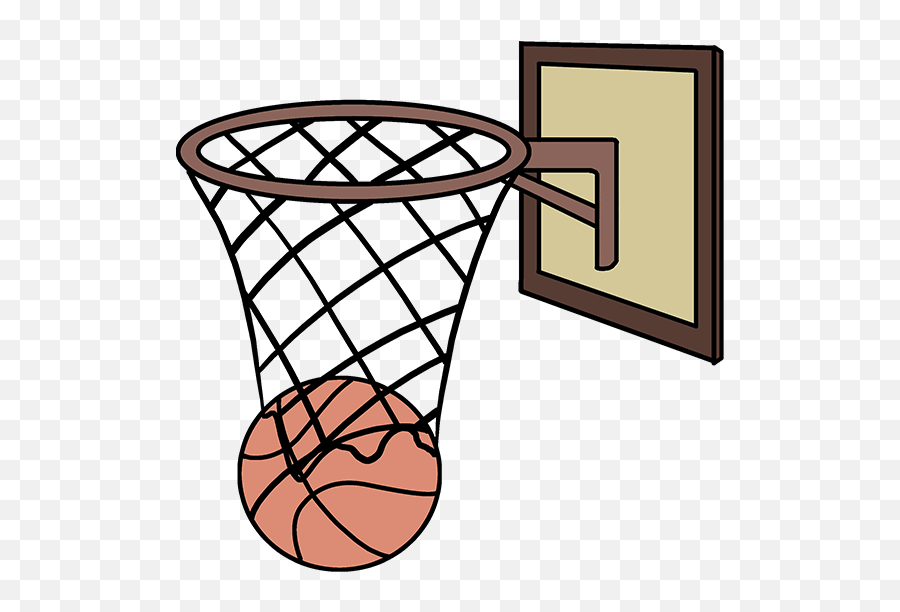 How To Draw A Basketball Hoop - Easy Basketball Net Drawing Emoji,Basketball Hoop Emoji
