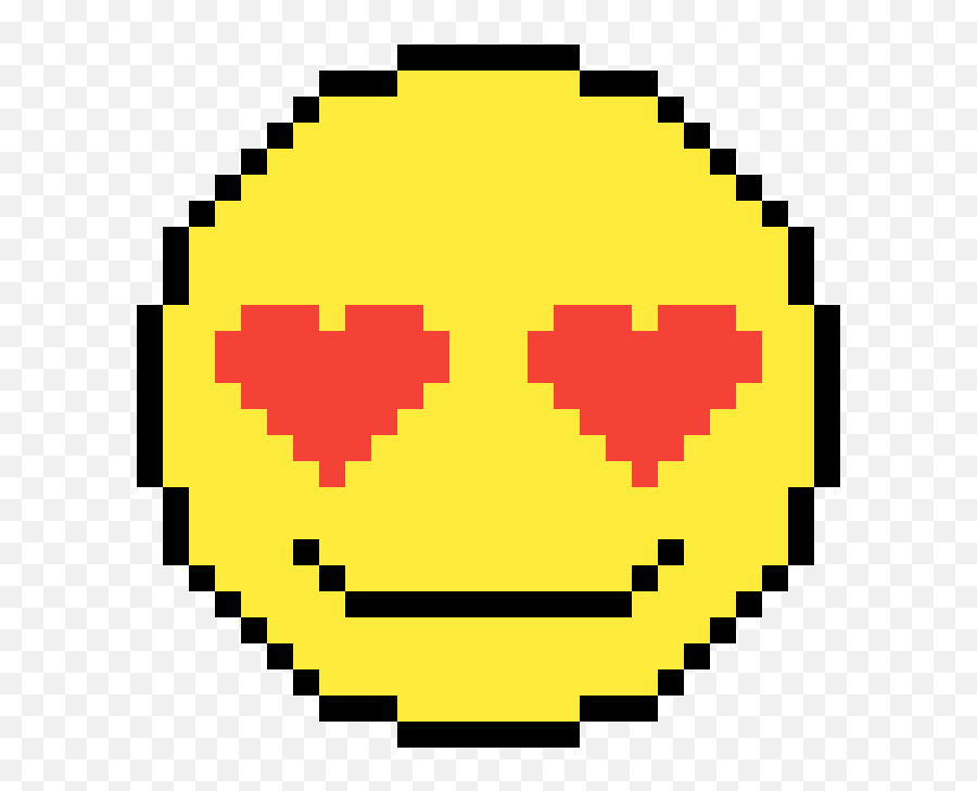 Heart Eyes Emoji - Emoji Spreadsheet Pixel Art,Smiley Heart Emoji