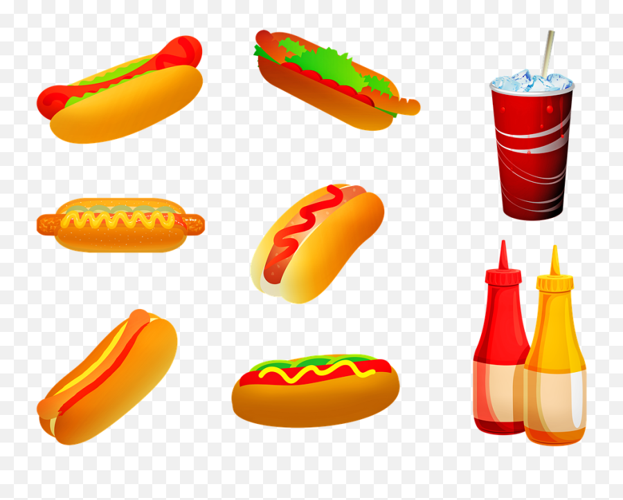 Hot Dogs Drink Soda - Png Perros Calientes Emoji,Hot Tub Emoji