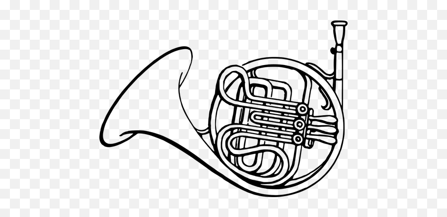 French Horn - French Horn Clipart Black And White Emoji,French Horn Emoji