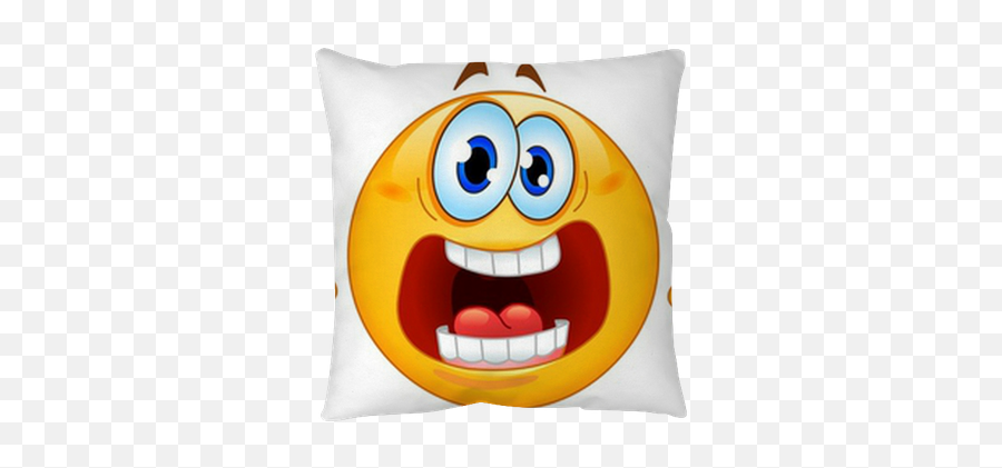 Panic Emoticon Floor Pillow Pixers - Panic Smiley Emoji,Panic Emoticon