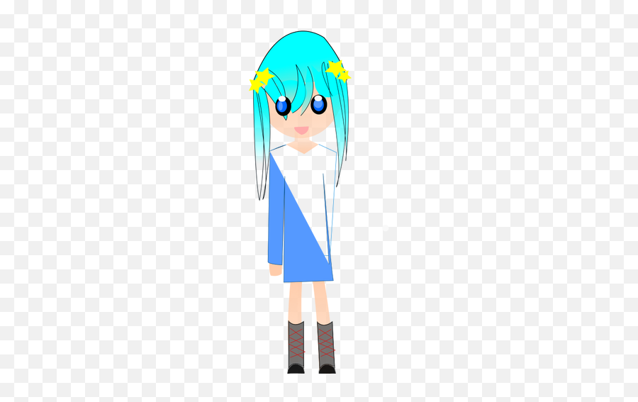 Girl With Blue Hair - Cartoon Emoji,Hair Cut Emoji