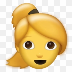 Ponytail Emoji Download Iphone - Girl Emoji With Ponytail,Emojis