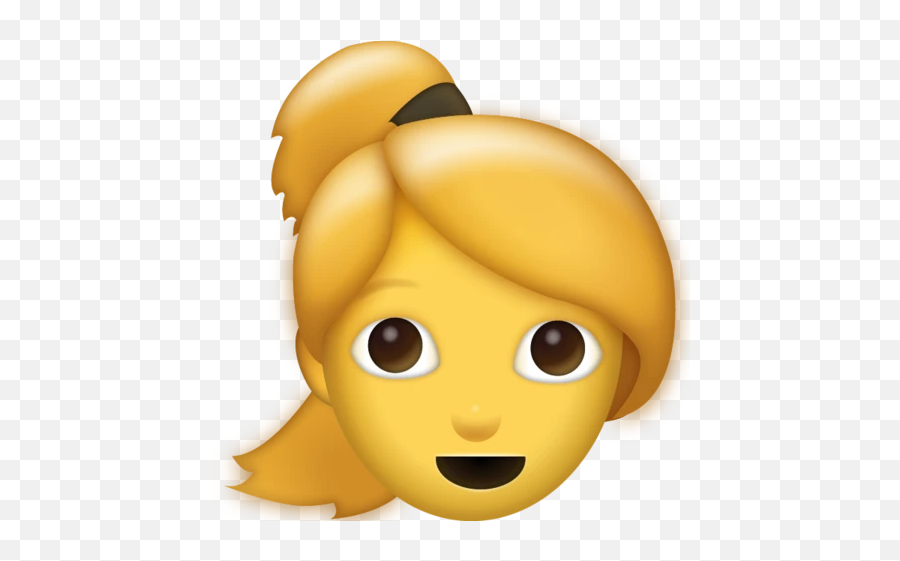 Ponytail Emoji Download Iphone - Girl Emoji With Ponytail,Emojis
