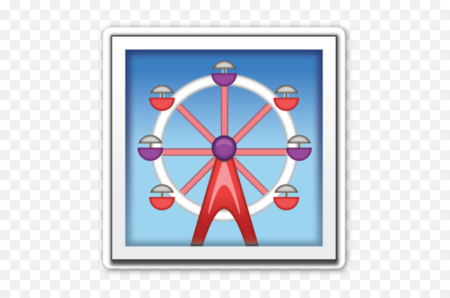 Ferris Wheel - Amusement Park Emoji Transparent,Ferris Wheel Emoji