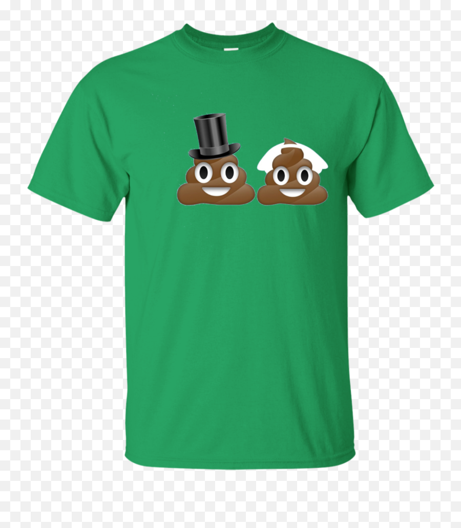 Just Married Poop Emoji Emoticon Smiley Tshirt - Bride Groom Moto Shirts,Emoji With Beard