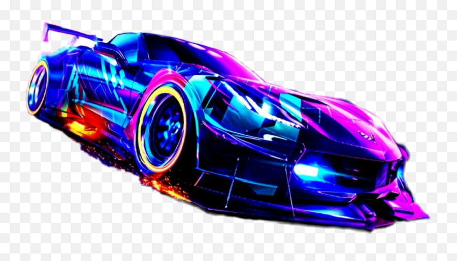 Corvette Needforspeed Fast Car - Neon Car Wallpaper 4k Emoji,Sports Car Emoji