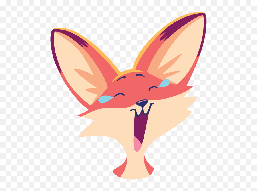The Happy Fox Stickers By Christopher Springer - Clip Art Emoji,Yas Emojis