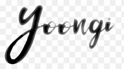 Yoongi Bts Idol Cursive Sticker - Calligraphy Suga In Emoji
