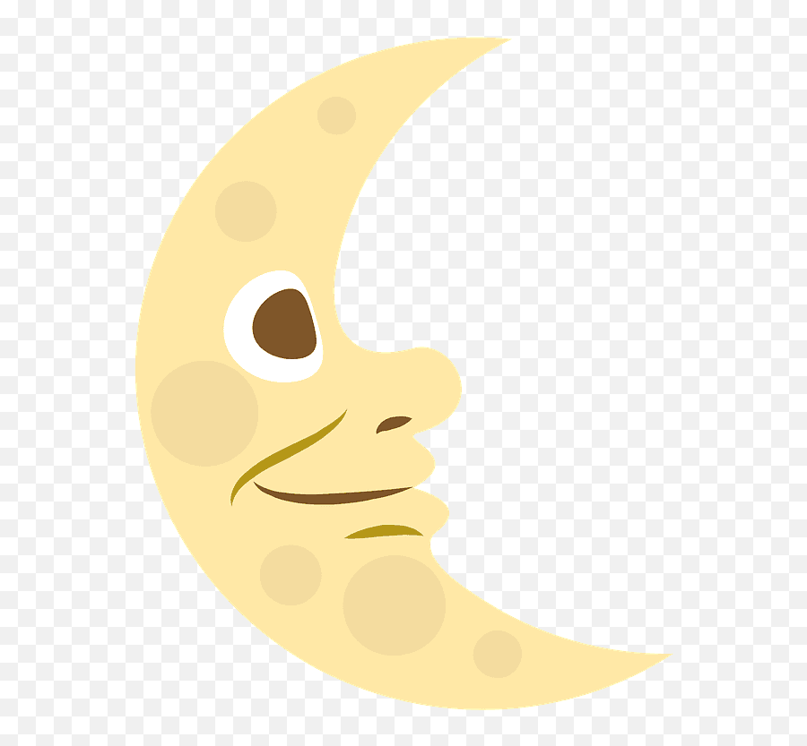 Last Quarter Moon Face Emoji Clipart Free Download - Last Quarter,Crescent Moon Emoji