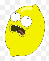 Rick and Morty Scared Lemon Sticker - Mania And Emoji