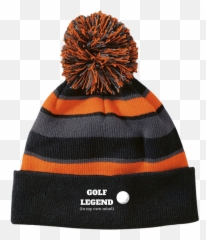 Golf Legend Holloway Striped Beanie With Pom Golf Gifts - Beanie Emoji,Emoji Beanie
