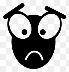 Faccia Emoticon Triste Con Gli Occhi Grandi Emoji