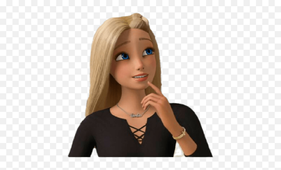 Barbie - Barbie Pensativa Emoji,Barbie Emoji - free transparent emoji