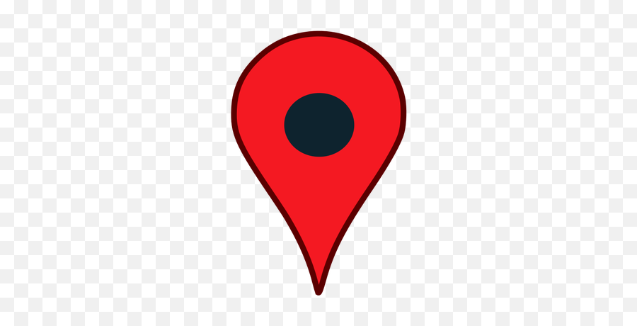 Map Location Pin In Red Color - Circle Emoji,Location Pin Emoji